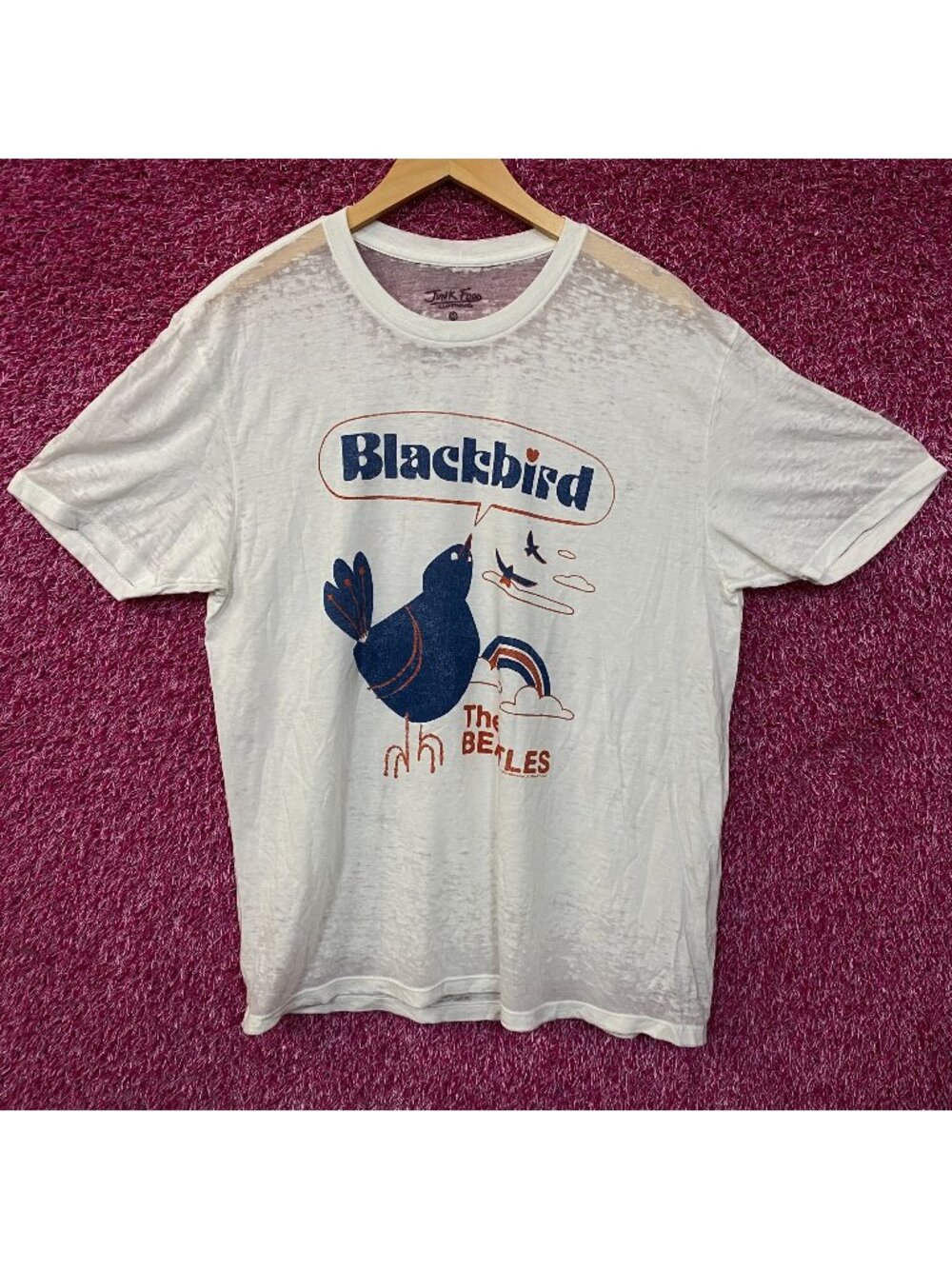 Junk Food Clothing Women's The Beatles "Blackbird" Graphic Tee Medium